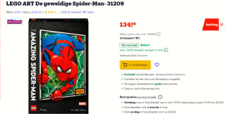LEGO ART De geweldige Spider-Man voor €134,99 bij Bol.com