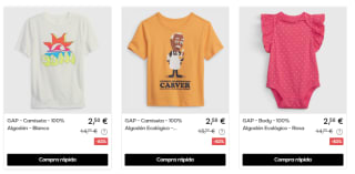 Hasta 85% descuento Ropa marca GAP desde solo 0,99€
