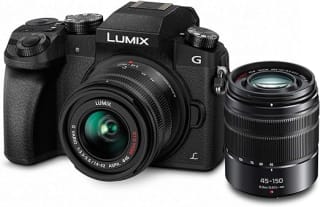 Panasonic Lumix G7 4K + LUMIX G VARIO 14-42mm y 45-150mm por $11,600 en Amazon