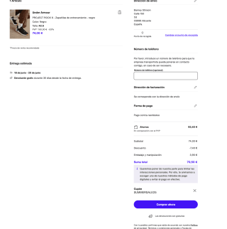 Zapatillas Under Armour PROJECT ROCK 6 por solo 66,60€