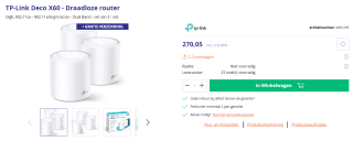 TP-Link AX3000 3-pack Whole Home Mesh Wi-Fi System Deco X60 voor €270,05 bij Azerty