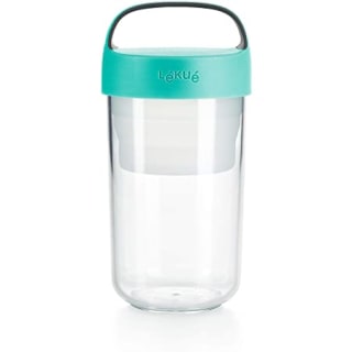 Lékué - Recipiente hermético para transportar alimentos, 600 ml, Plástico, Turquesa. Por 10,85€