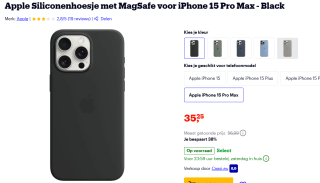 Apple Siliconenhoesje met MagSafe voor iPhone 15 Pro Max - Black voor €35,25 bij Bol