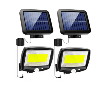 Luz Solar Exterior con Sensor de movimiento 2 Panel solar con cable 5m por 17,98€
