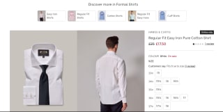 Hawes & Curtis 100% Cotton Easy Iron White Shirt - £17.50