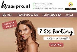 7,5% extra korting op alles bij Haarpro