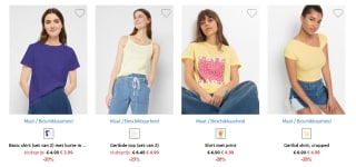 Diverse top en dames shirts vanaf €3,99 bij Bonpix