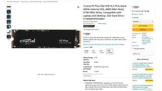 Crucial P3 Plus SSD 4TB M.2 por 199,99€