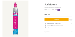 SodaStream Quick connect reserve koolzuurcilinder met 50% korting