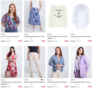 Tot 70% korting in de Cassis&Paprika outlet