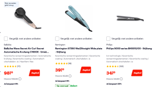 Tot 20% korting op haarstylingtools bij Bol