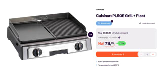 Cuisinart Tafelgrill PL50E 1 grillplaat + 1 plancha-plaat voor €79,95 bij Ibood