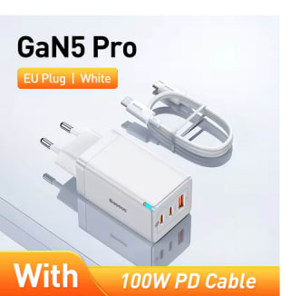 Cargador Baseus 65W GaN carga rápida 4,0 3,0 tipo C por solo 14,33€