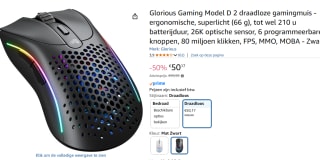 Glorious Gaming Model D 2 draadloze gamingmuis voor €50,17 bij Amazon