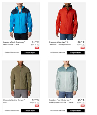 Recopilación de Chaquetas Columbia desde 19.99€ en Privalia