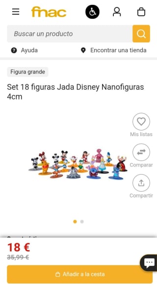 Set 18 figuras Jada Disney por 18€.