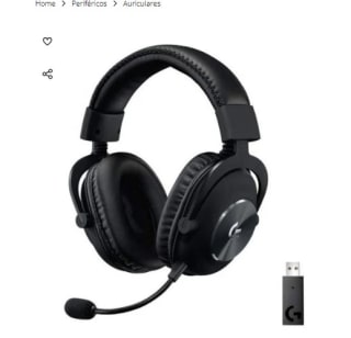 Marca Logitech G Pro X Auriculares Gaming Inalámbricos con Lightspeed Negros por 129€