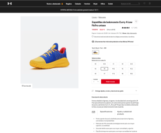 Zapatillas de baloncesto Curry 4 Low FloTro unisex por solo 89,97€
