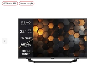TV DLED 32" Peaq PTV 32H-5024C HD-ready Triple Tuner Dolby Audio por 84,15€