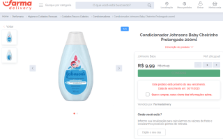 Condicionador da Johnsons Baby Cheirinho Prolongado 200ml - R$ 9,99