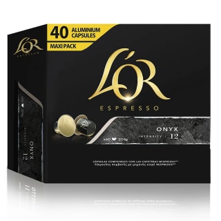 Pack L'OR 40 Cápsulas Onyx Maxi Pack por 8,33€