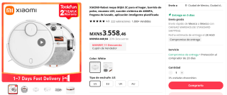 Aspiradora Xiaomi Robot MIJIA 3C por $3,558 en AliExpress