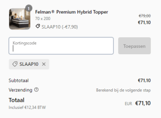 10% korting op het hele assortiment van Felman