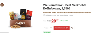 Welkomstbox - Best Verkochte Koffiebonen, 2,5 KG voor €29,95 bij Koffievoordeel