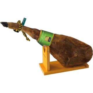 Jamón cebo de campo ibérico 50% brida verde de 8kg por 129€ (25€ regalo)