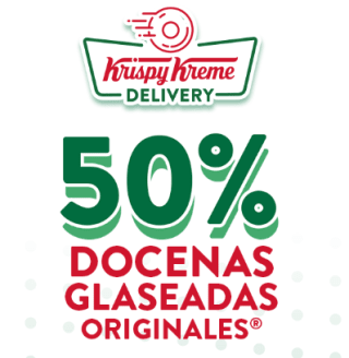 Descuento en Docenas Glaseadas de Krispy Kreme de 50%
