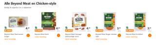 Alle Beyond Meat en Chicken-style de 2de gratis bij de AH