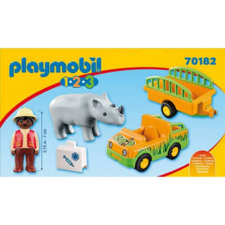 Playmobil 1.2.3 Dierenverzorger met neushoorn voor €9,98 bij Amazon