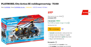 Playmobil SE-reddingsvoertuig (71149) voor €37,89 bij Bol