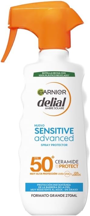 Garnier Delial Pistola Protector Solar Muy Alta Protección FPS50+ 270ml por 8,99€
