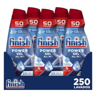 Finish Gel All in 1 Max Power para lavavajillas 5 paquetes 50 lavados por 33,87€