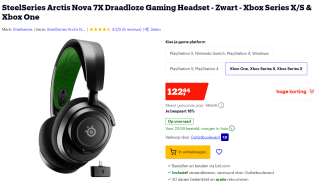 SteelSeries Arctis Nova 7X Draadloze Gaming Headset voor €122,84 bij Bol.com
