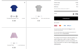 3 basic shirts voor de prijs van 2 bij Arket