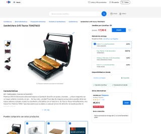 Sandwichera Grill Taurus TOAST&CO por solo 17,90€
