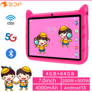 7 inch kindertablet Android 13, 4 GB RAM 64 GB ROM voor €25,79 dmv code bij Aliexpress