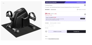 Mini Pedal Bicicleta Estática Compacta por 24.17€ (Cuenta Nueva 14.5€)