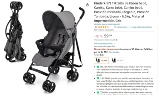 Silla de paseo bebe Kinderkraft TIK por 59,99€