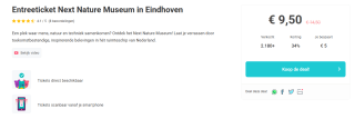 Entreeticket voor het Next Nature Museum in Eindhoven voor €9,50 via Tripper