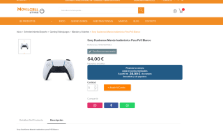 Mando Nuevo Sony Dualsense Inalámbrico PS5 Blanco por solo 64€