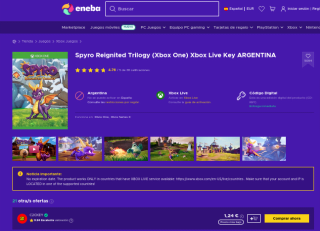 Spyro Reignited Trilogy Xbox One/ Xbox Live por solo 1,24€