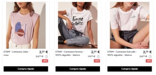 Ropa de la marca Etam desde solo 0,99€ grandes ofertas