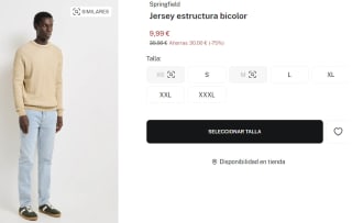 Jersey estructura bicolor para Hombre Springfield por 9.99€