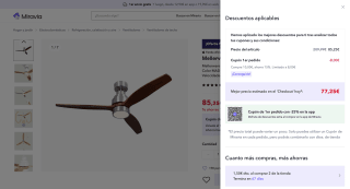 Mellerware Ventilador de Techo por 77,25€