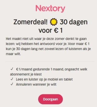 30 dagen Nextory voor € 1