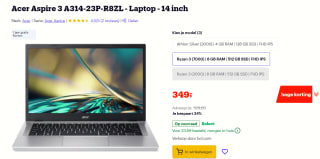 Acer Aspire 3 A314-23P-R8ZL Laptop 43,9 cm (17.3") Full HD voor €349 bij Bol.com