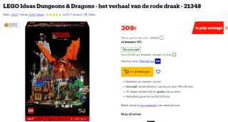 LEGO Ideas Dungeons & Dragons: het verhaal van de rode draak voor €309 bij Bol.com